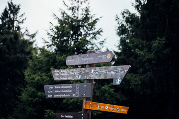 Wegweiser wandern im Harz