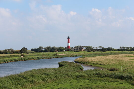 Lighthouse, Leuchtturm auf Insel Pellworm, Deutschland