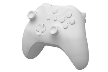 Video game joystick on white monochrome background. Concept of winner awards © Vasyl Onyskiv