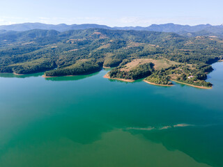 Aerial view of Sopot Reservoir,  Bulgaria