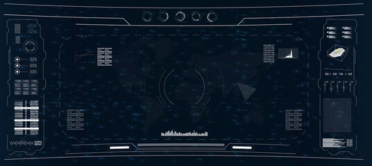 Radar screen.HUD. Hi-tech futuristic display. 