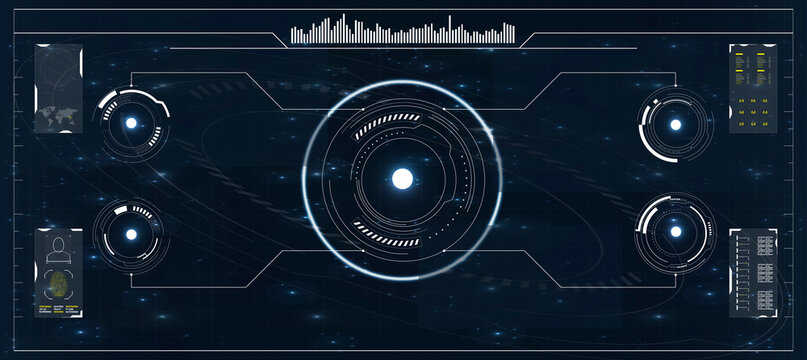 Radar screen.HUD. Hi-tech futuristic display. 
