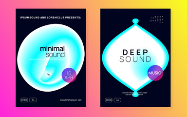 Neon Poster. Abstract Pattern For Invitation Design. Wave Glitch