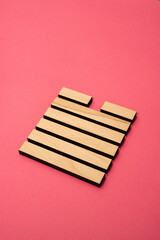 Gene Key 43 wood hexagram i ching on pink background