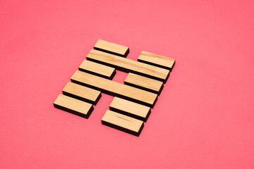 Gene Key 39 wood hexagram i ching on pink background