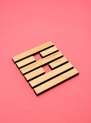 Gene Key 38 wood hexagram i ching on pink background