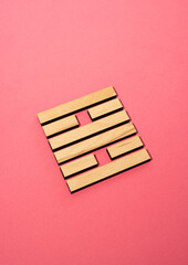 Gene Key 30 Hexagram wood i ching on pink background