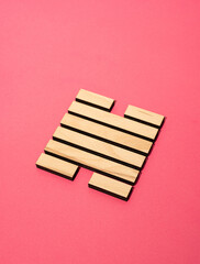 Gene Key 28 Hexagram wood i ching on pink background