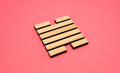Gene Key 28 Hexagram wood i ching on pink background