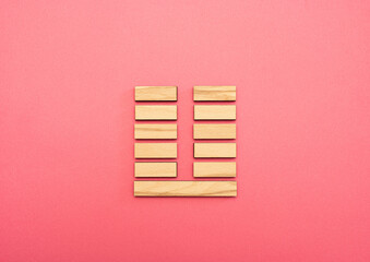 Gene Key 24 Hexagram wood i ching on pink background