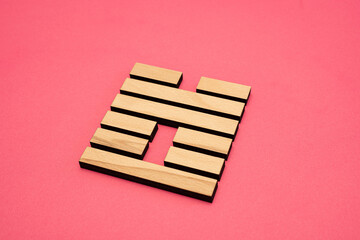 Gene Key 17 Hexagram wood i ching on pink background
