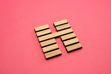 Gene Key 16 Hexagram wood i ching on pink background