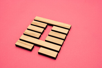 Gene Key 4 Hexagram wood i ching on pink background