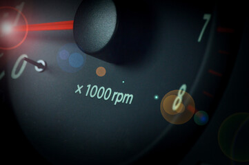 Naklejka premium background with a speedometer