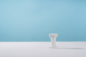Cosmetic display podium platform roman marble column for product presentation, cosmetics geometric...