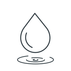 Water drop thin line icon