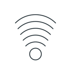 WiFi signal thin line icon