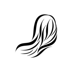 Women hair icon logo free vector