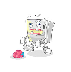 Obraz premium fridge zombie character.mascot vector
