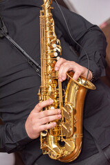 musician playing the saxophone