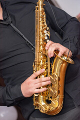 musician playing the saxophone
