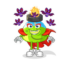 laboratory spirit lamp Dracula illustration. character vector