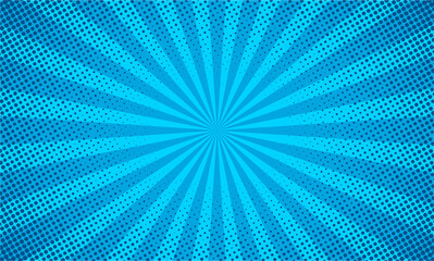 Blank comic abstract blue background