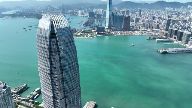 Aerial view of Central Hong Kong on 19 May, 2022