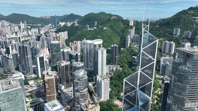 Aerial view of Central Hong Kong on 19 May, 2022