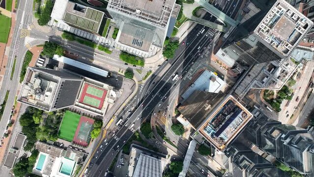 Aerial view of Central Hong Kong on 19 May, 2022