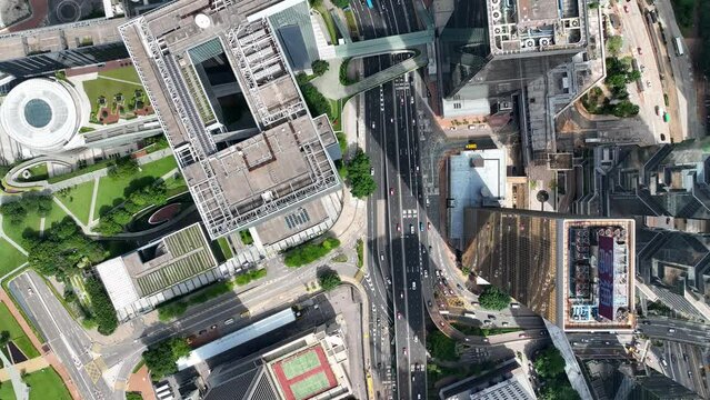 Aerial view of Central Hong Kong on 19 May, 2022