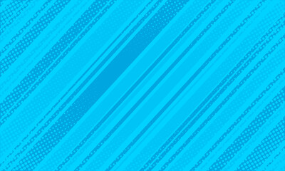 Obraz premium Blue comic cartoon line background
