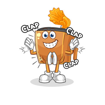 record player applause illustration. character vector