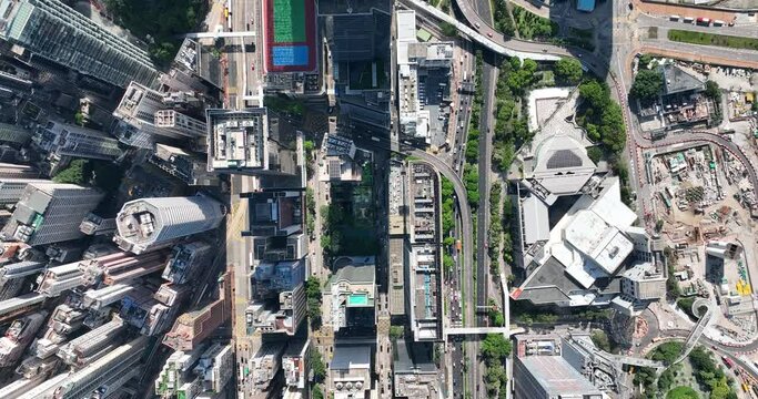 Aerial view of Central Hong Kong on 19 May, 2022