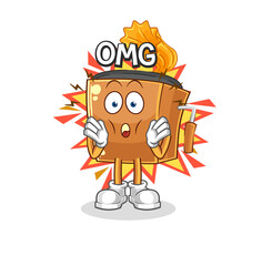 record player Oh my God vector. cartoon character