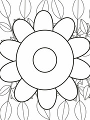 Forest flowers and leaves. Beautiful bouquet. Vector coloring book for adults and children. Hand-drawn illustration. Floral ornament is good for web, print, and stencil