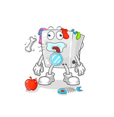 washing machine burp mascot. cartoon vector