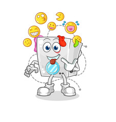 washing machine laugh and mock character. cartoon mascot vector