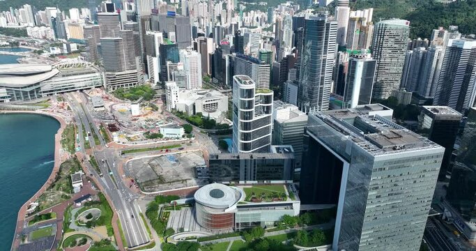 Aerial view of Central Hong Kong on 19 May, 2022