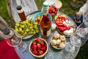 beautiful delicious lunch in nature