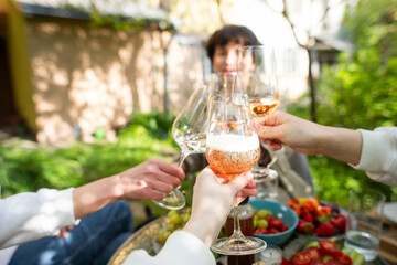 beautiful delicious lunch in nature