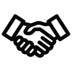 handshake icon design, vector illustration, best used for presentations