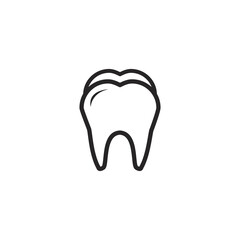 Linear flat dental Icon Free Vector