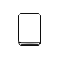 Outline book icon on white background