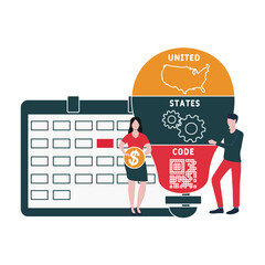 USC - United States Code acronym. business concept background. vector illustration concept with keywords and icons. lettering illustration with icons for web banner, flyer, landing pag