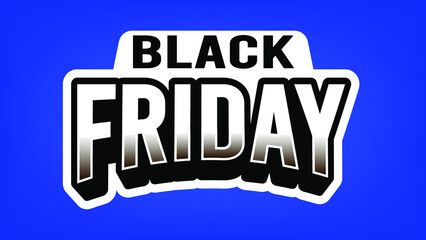 Black friday banner in a backfround blue gradient