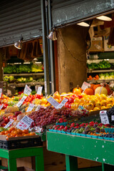 fruits  and vegetables at a market