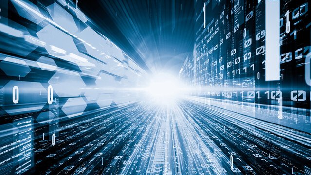 Software development, application programming code and tacit computer coding . Concept of smart digital transformation and technology disruption that changes global trends in new information era .