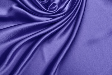 Closeup view of crumpled satin fabric