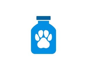 Medicine bottle with pet finger print inside